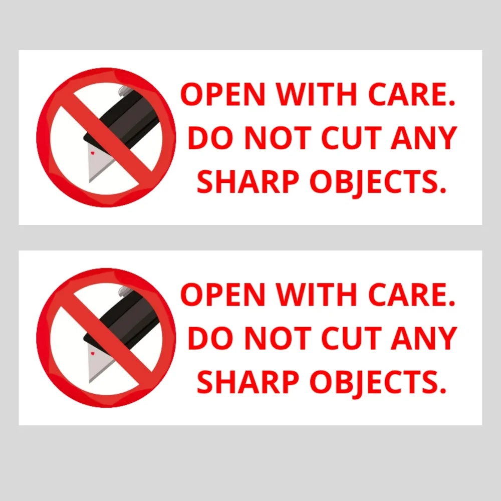 120 open with care do not cut stickers